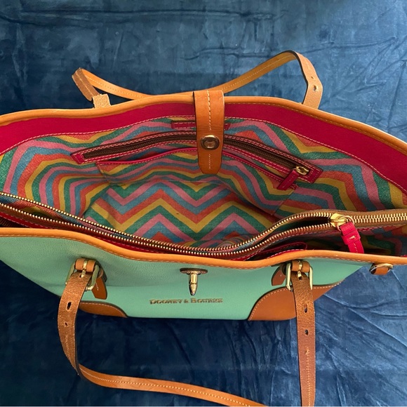 Dooney & Bourke Large Claremont Dover Tote Shoulder Bag. Mint Green - Picture 3 of 9